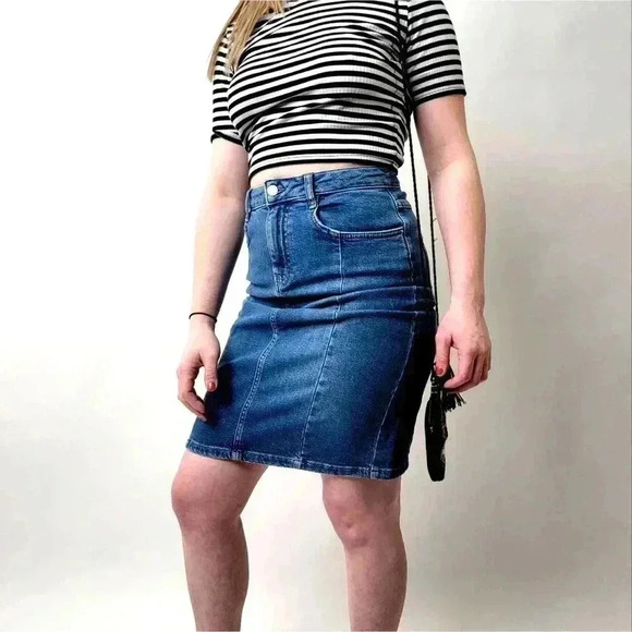 Anthro Pilcro & The Letterpress Blue Jean Skirt - Picture 2 of 7